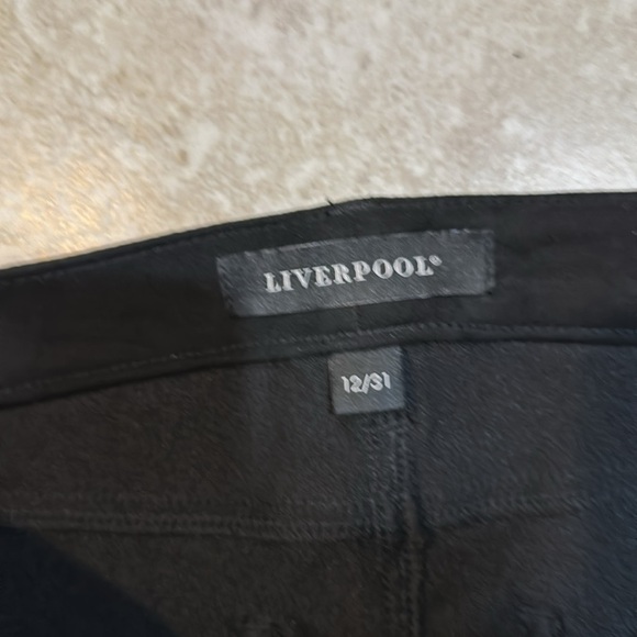 Liverpool Abby Black Faux Suede Ankle Skinny Jeans Pants 12 - Picture 4 of 10